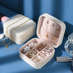 Leather Travel Jewelry Organizer Box