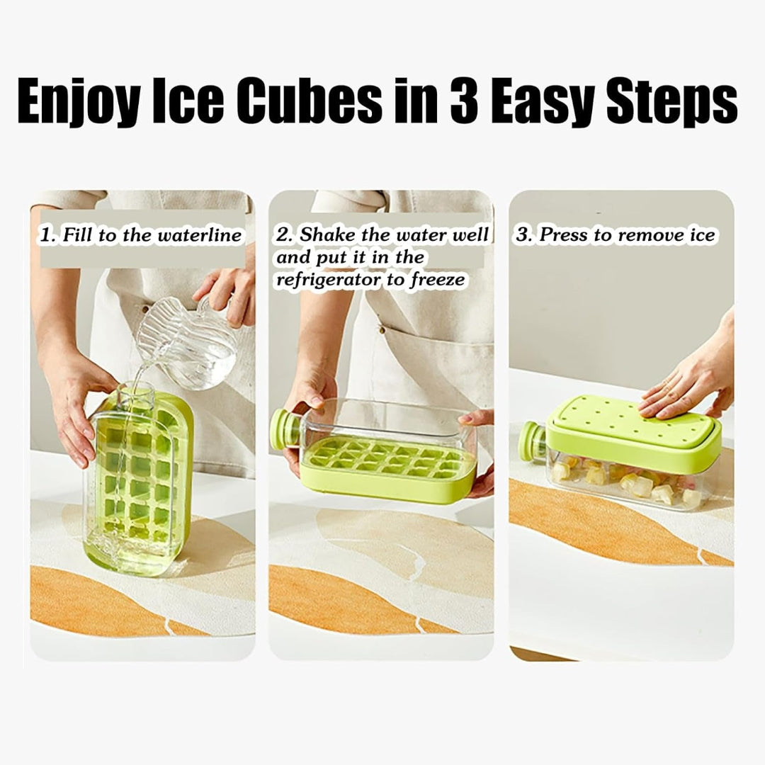 Cool Ice Cube Box 2-in-1 Ice Cube Maker Water Bottle – Cool Drinks Anytime, Anywhere ❄️