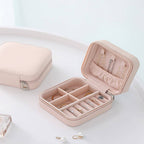 Leather Travel Jewelry Organizer Box